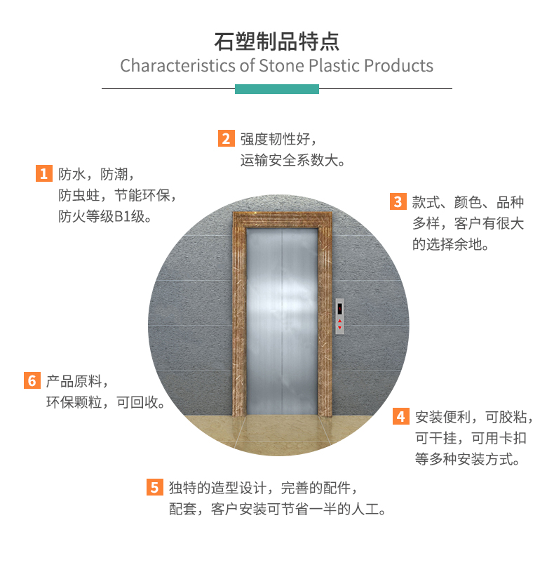 仿大理石電梯門套